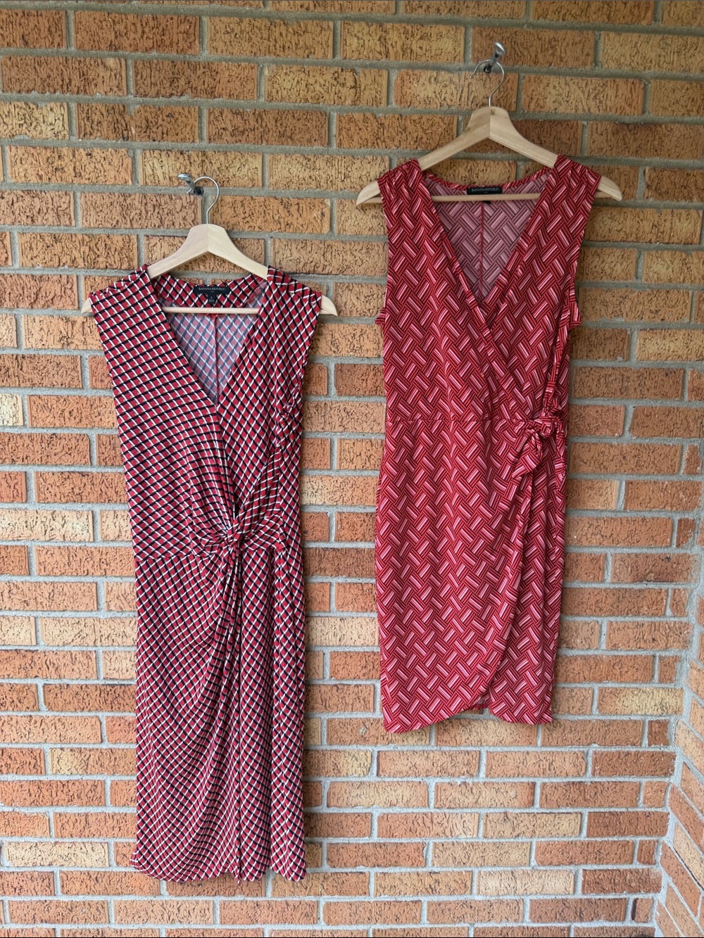 Banana Republic Bundle Small Wrap-Style Midi Dresses Knee Length